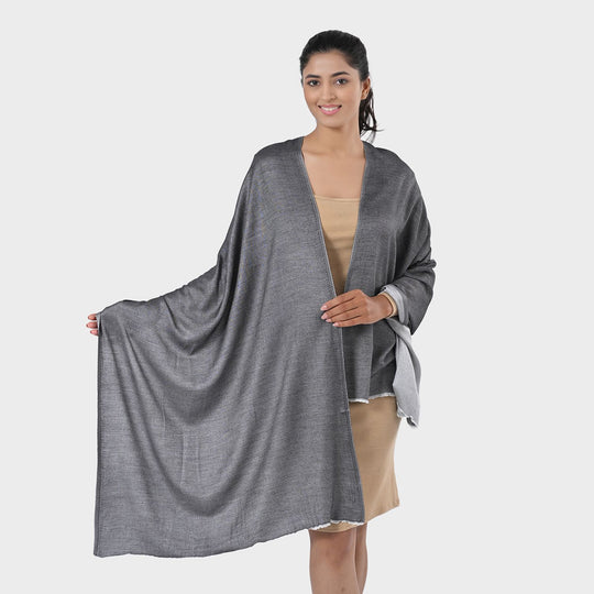 Eleganter Wende-Schal aus Netzgewebe, Viskose, ca. 70x200 cm, Beige