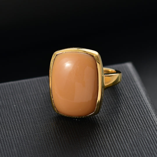 Oregon Karamell Opal Ring Messing (Größe 18.00) ca. 9,24 ct