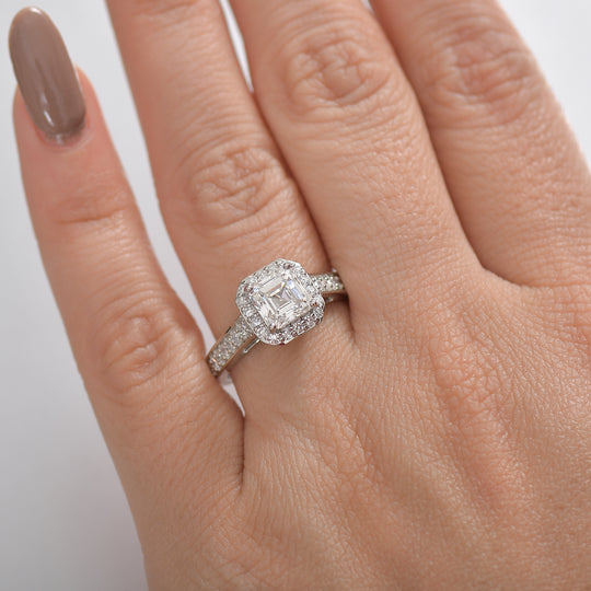 LUXURIANT DIAMOND - Lab Grown Diamant VS-EF IGI zertifiziert Ring 950 Platin (Größe 20.00) ca. 2.00 ct