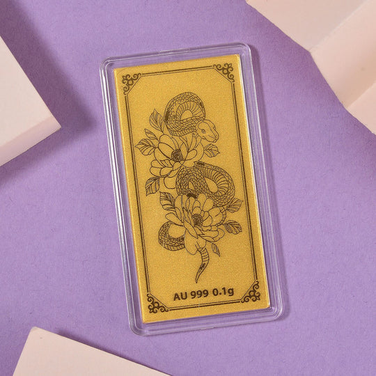 999er Gold, Schmuckplättchen mit Schlangen-Motiv