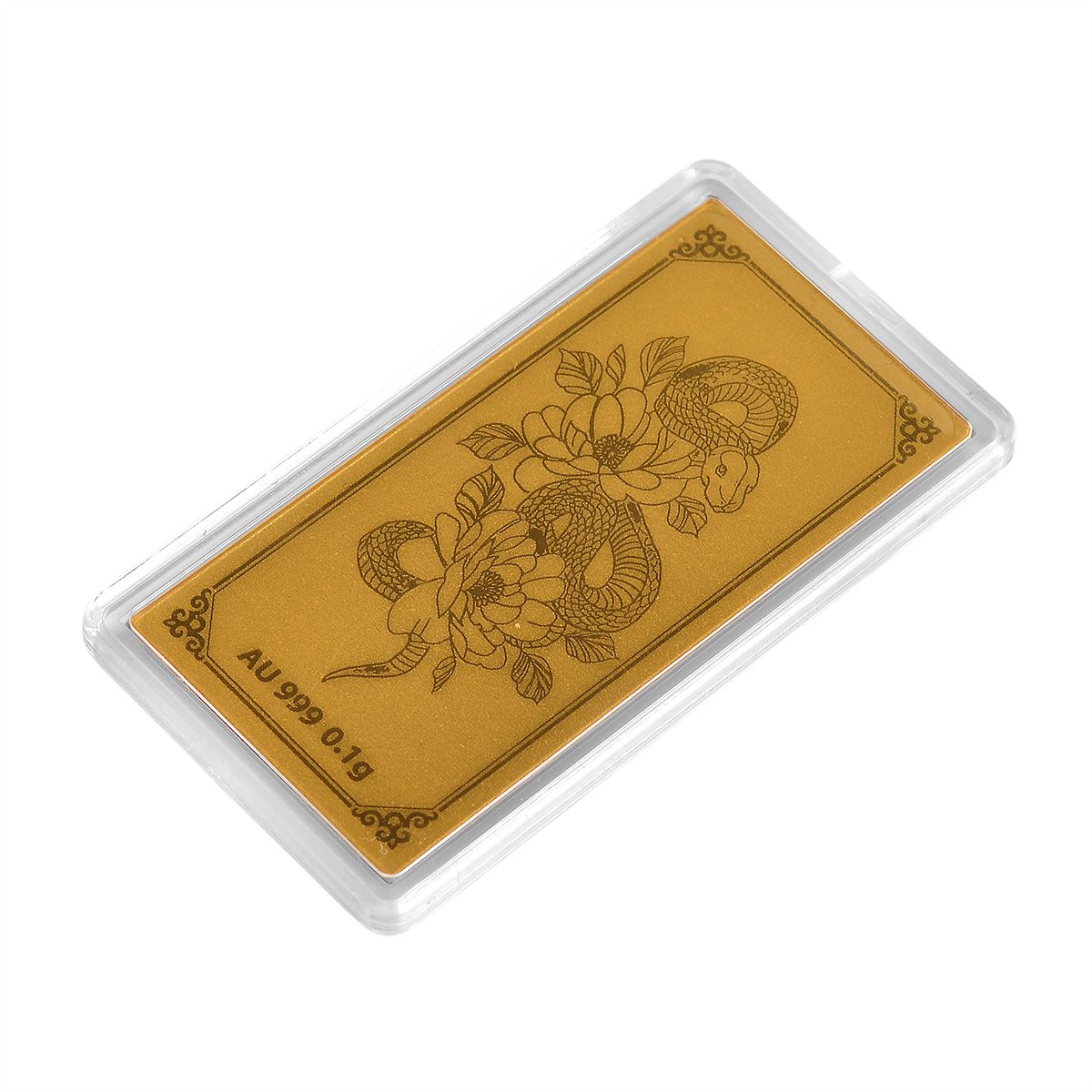 999er Gold, Schmuckplättchen mit Schlangen-Motiv