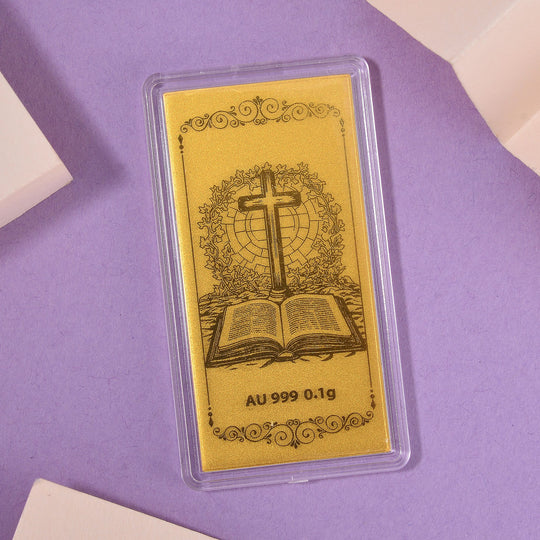 999er Gold, Schmuckplättchen mit Bibel-Motiv