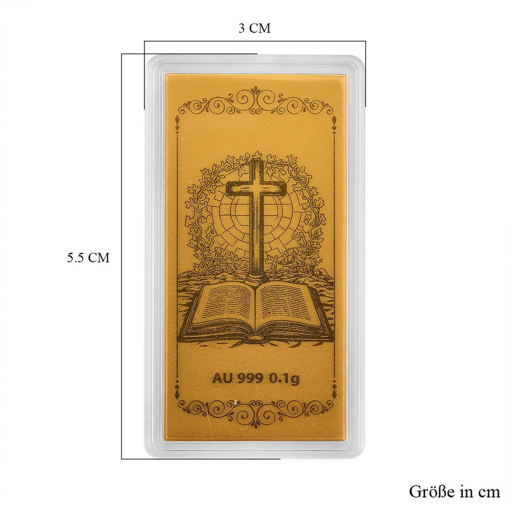 999er Gold, Schmuckplättchen mit Bibel-Motiv
