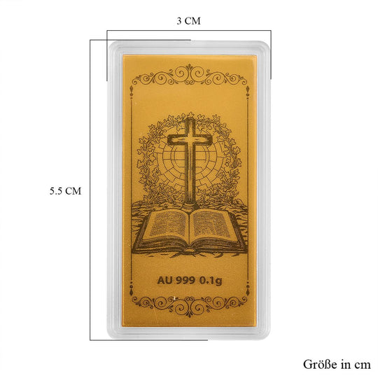 999er Gold, Schmuckplättchen mit Bibel-Motiv