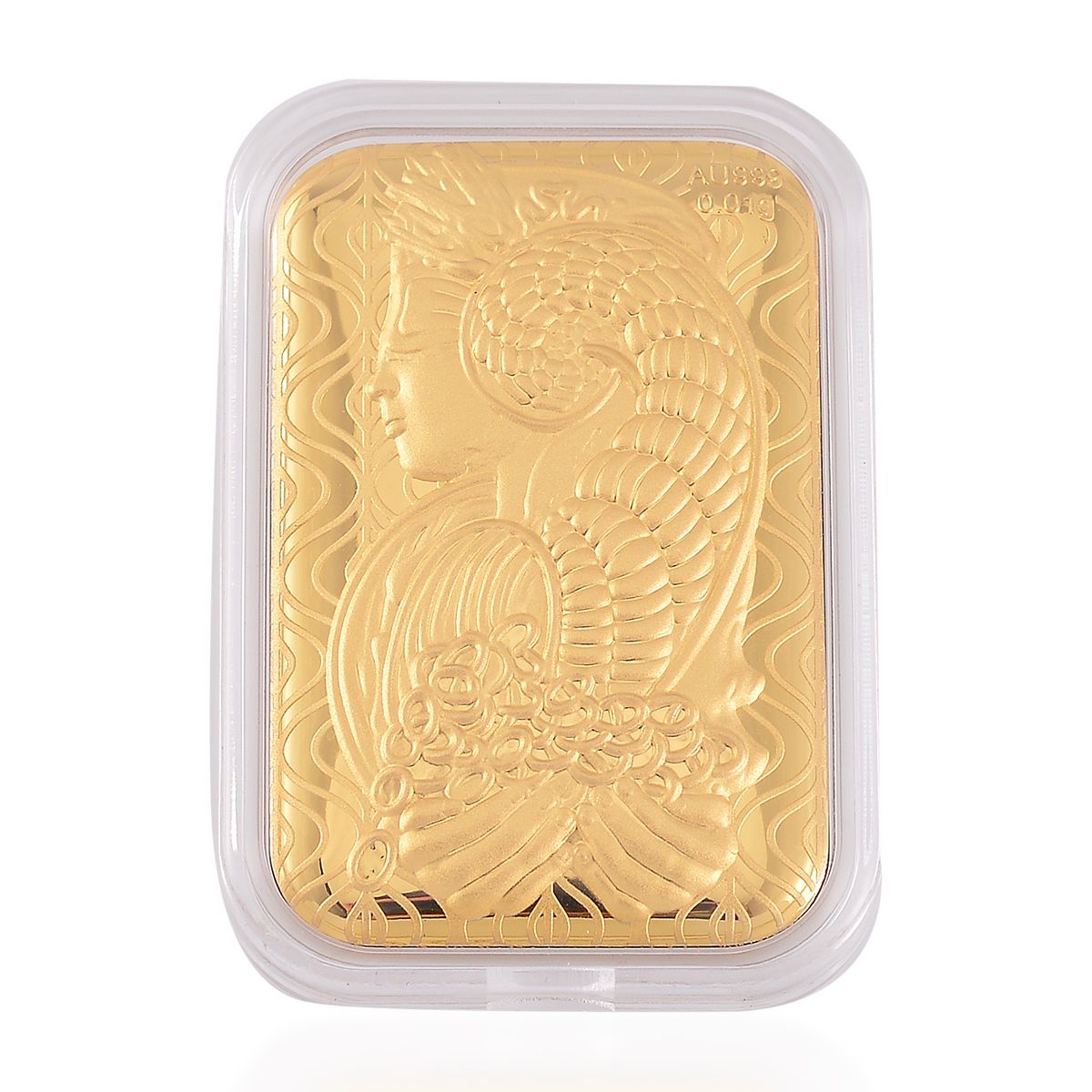 EXKLUSIVES GESCHENK - 999er Goldplatte mit Lady-Fortuna-Motiv