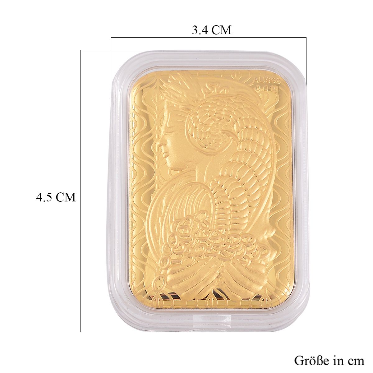 EXKLUSIVES GESCHENK - 999er Goldplatte mit Lady-Fortuna-Motiv