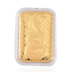 EXKLUSIVES GESCHENK 999 Gold Schmuckplatte mit Schlange-Motiv