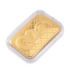 EXKLUSIVES GESCHENK 999 Gold Schmuckplatte mit Schlange-Motiv