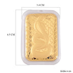 EXKLUSIVES GESCHENK 999 Gold Schmuckplatte mit Schlange-Motiv
