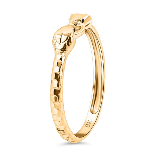 375 Gold Schlangen Ring, (Größe 19.00) ca. 1,55g