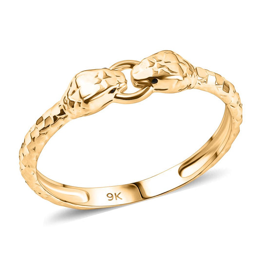 375 Gold Schlangen Ring, (Größe 19.00) ca. 1,55g