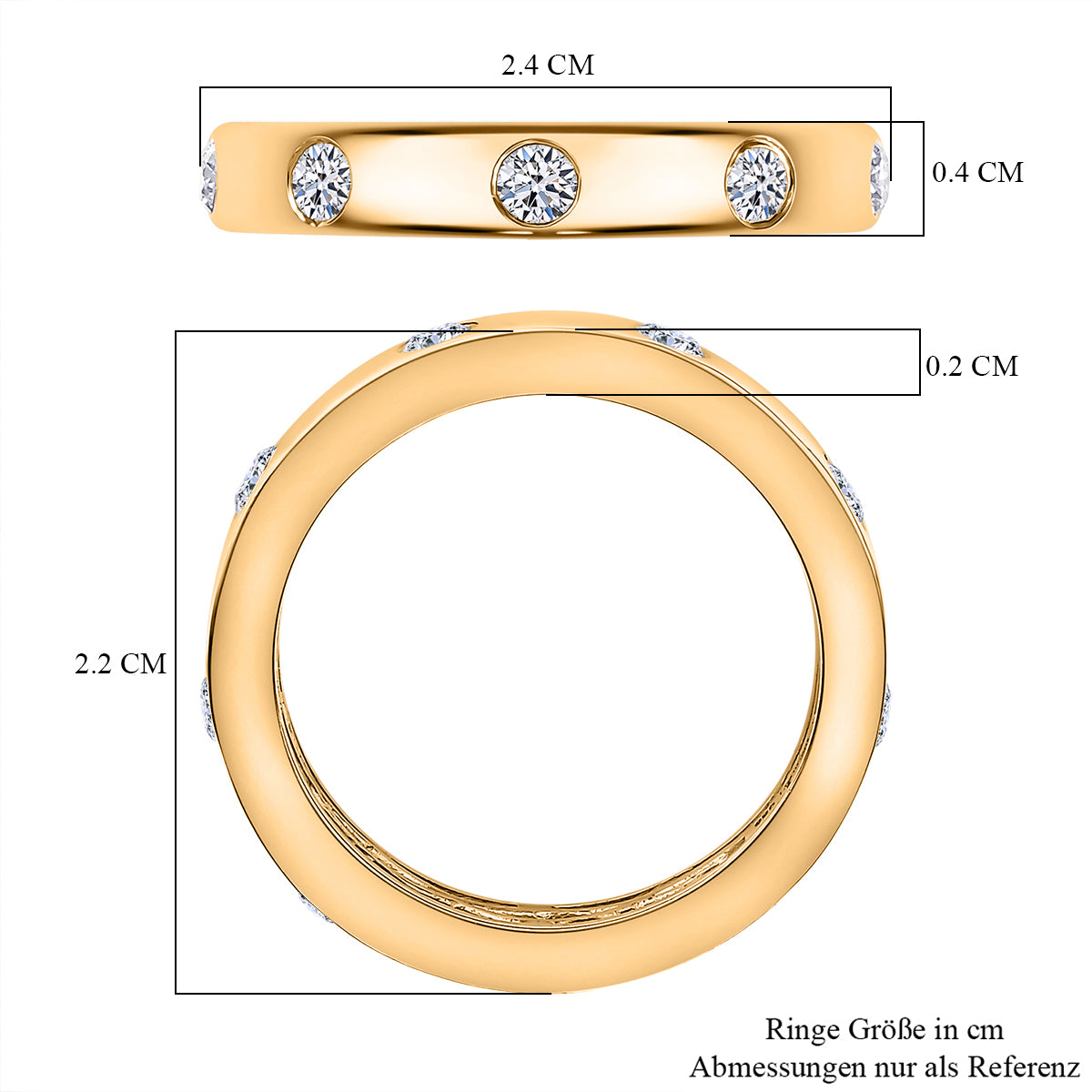 750 Gelbgold Vermeil