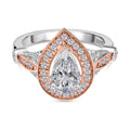 Moissanit Ring 925 Silber, bicolor, (Größe 18.00) ca. 1.75 ct