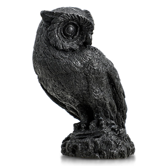 Handgeschnitzte Hasenfigur aus Roh-Schungit, ca. 10 x 8 cm