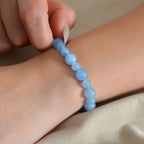Aquamarin Armband 19 cm ca. 80.00 ct