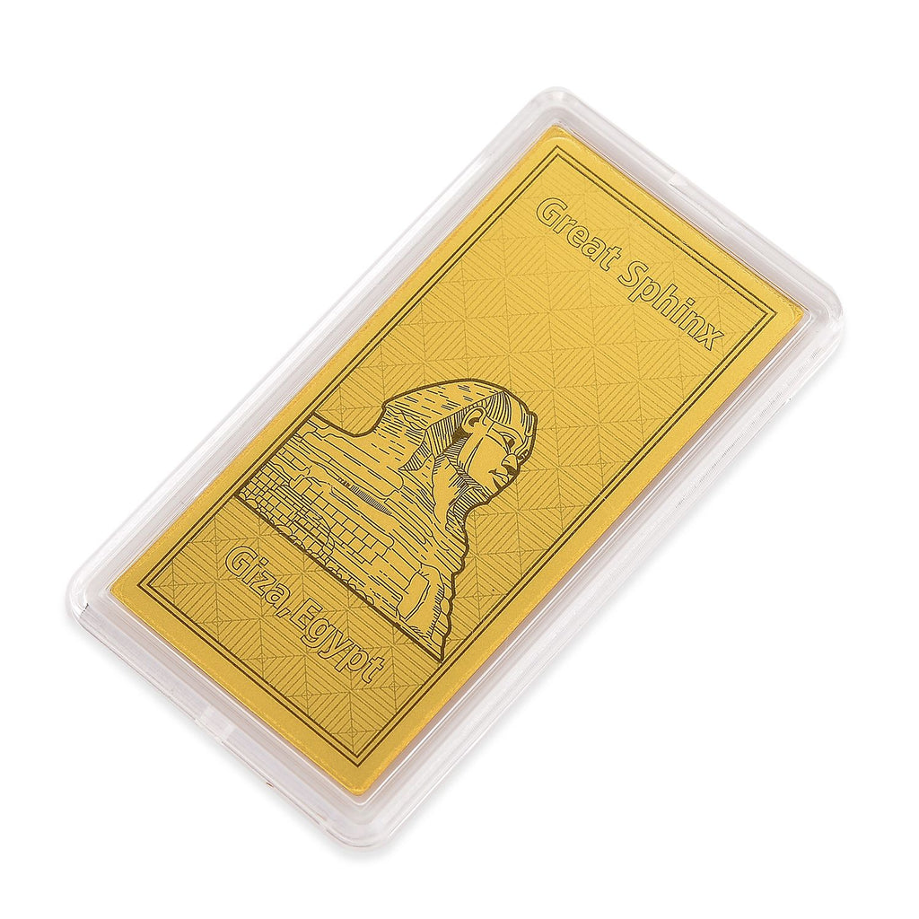 Ein Hauch von Luxus- 999er Goldplatte Große Sphinx