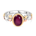 AA Afrikanischer Rubin (Fissure gefüllt) Ring 925 Silber YG und RG und PE (Größe 20.00) ca. 2,03 ct