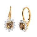 AA natürliche, goldene Tansanit und Zirkon Ohrringe - 1,21 ct.