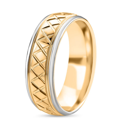 Reines Wolframcarbid Bicolor Ring (Größe 16.25) ca. 6,70g