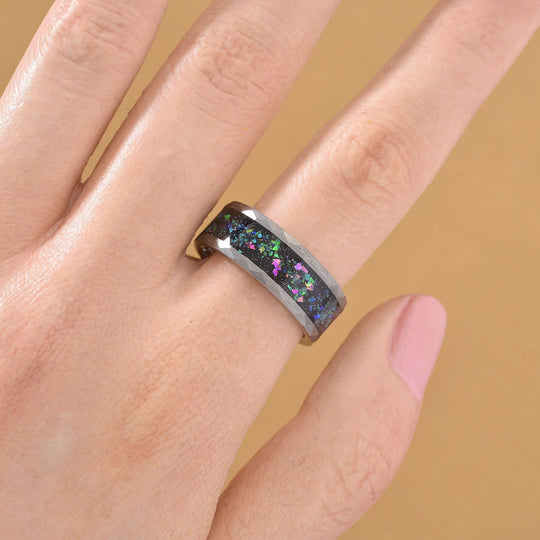Abalone Muschel Bandring, Wolframcarbid