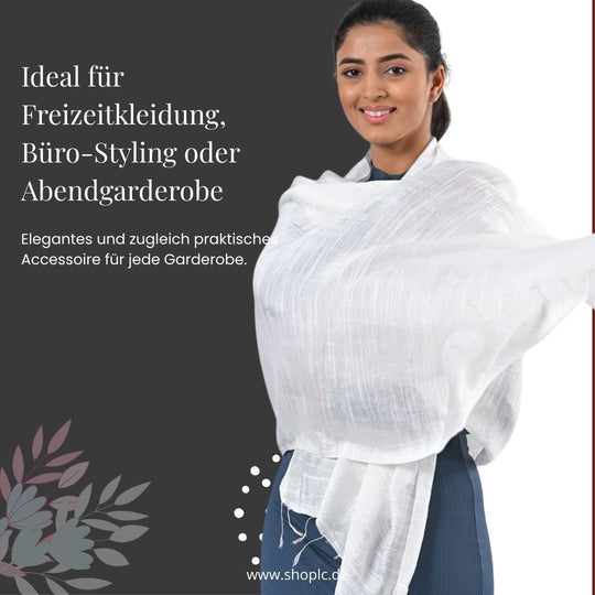 Modische Schal aus 40% Seide und 60% Leinen, 70 x 200 cm, Kupfer