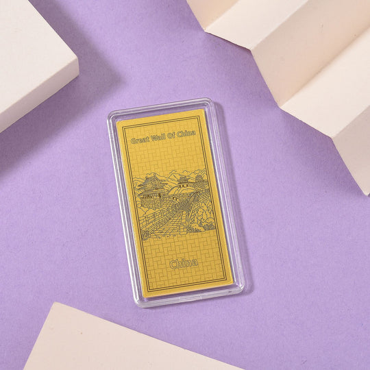 Ein Hauch von Luxus- 999er Goldplatte Chinesische Mauer, 100mg