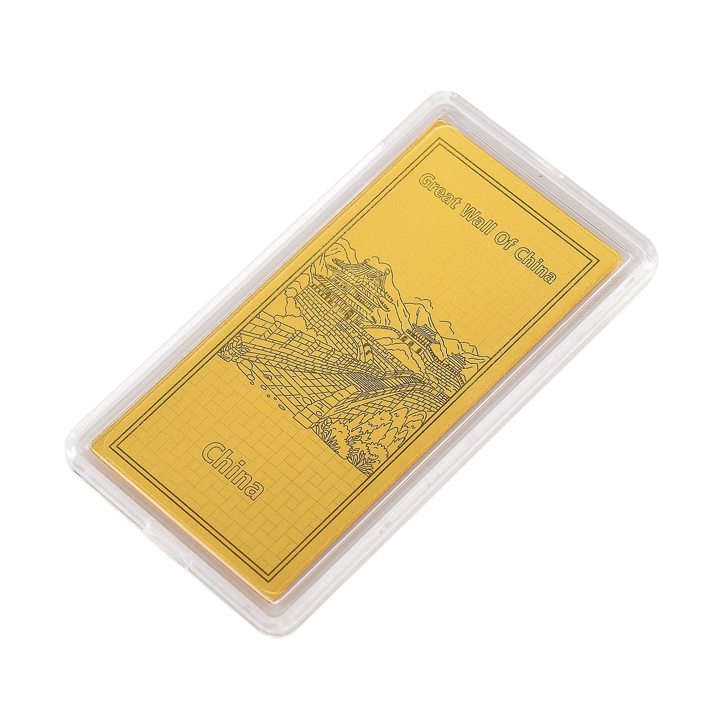 Ein Hauch von Luxus- 999er Goldplatte Chinesische Mauer, 100mg