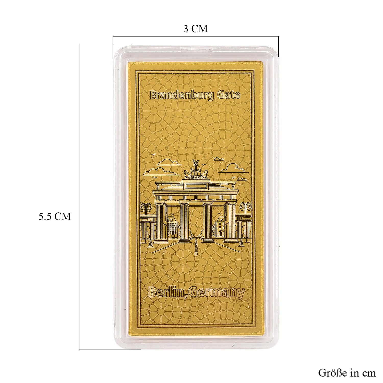 Ein Hauch von Luxus- 999er Goldplatte Brandenburger Tor