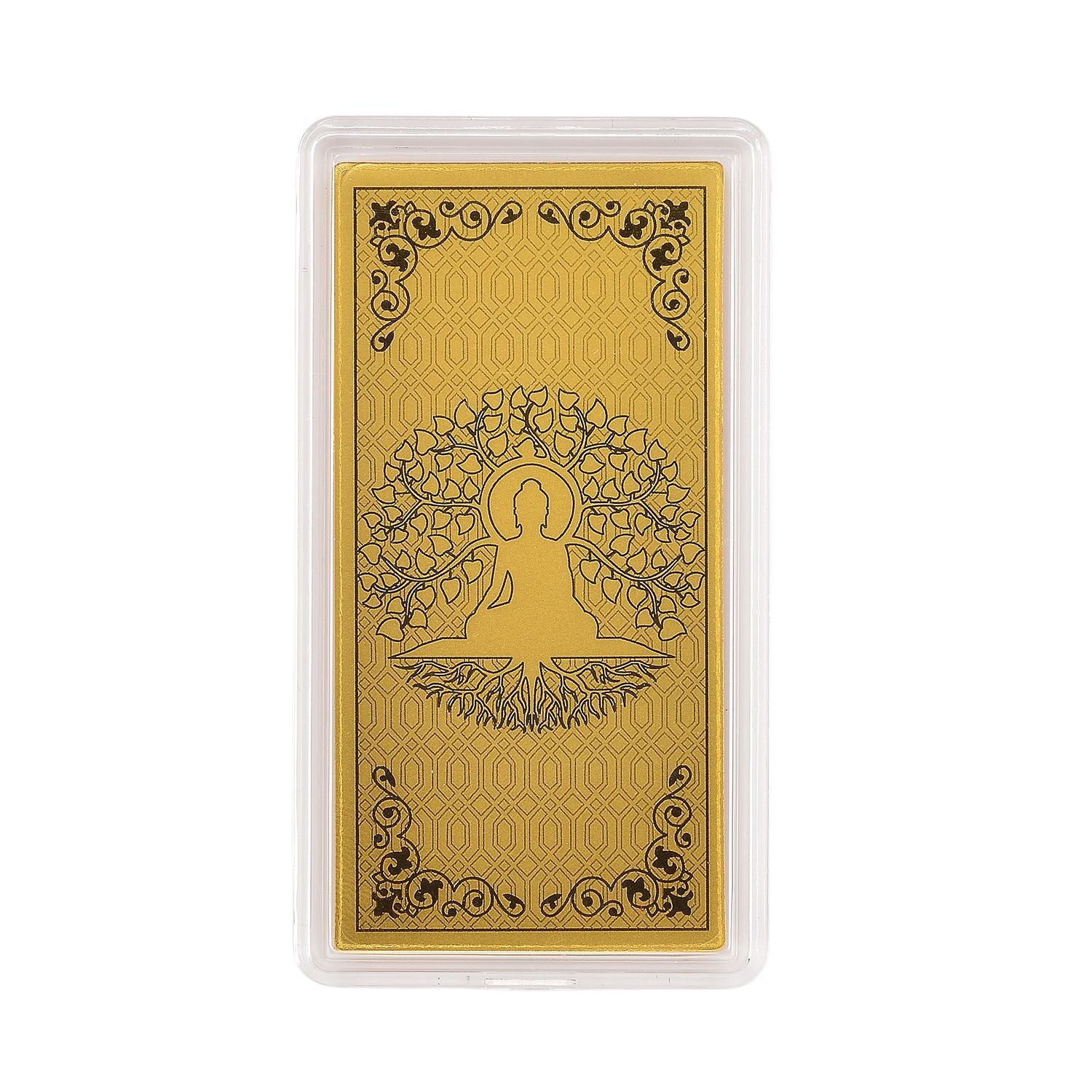 Ein Hauch von Luxus- 999er Goldplatte Buddha, 100 mg