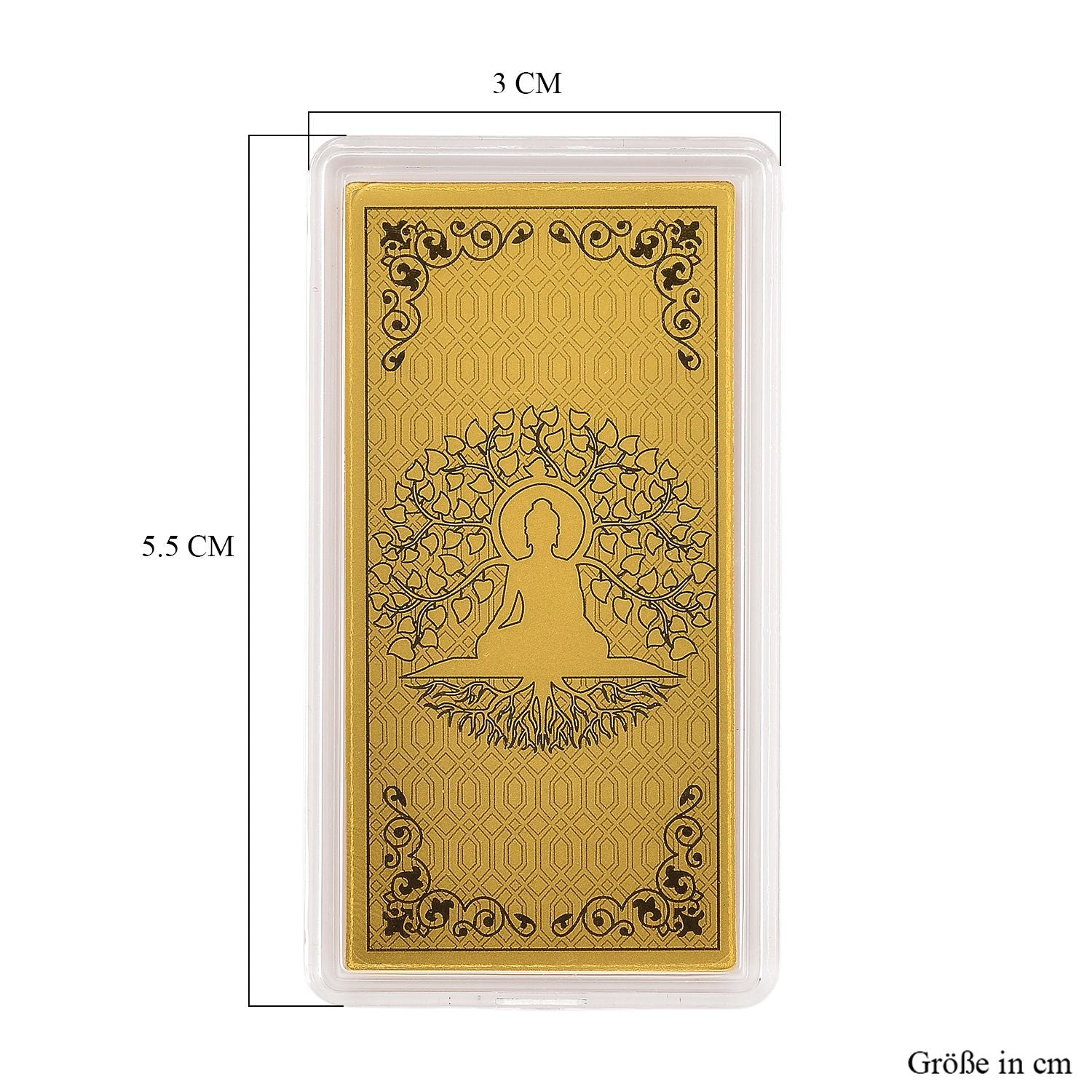 Ein Hauch von Luxus- 999er Goldplatte Buddha, 100 mg
