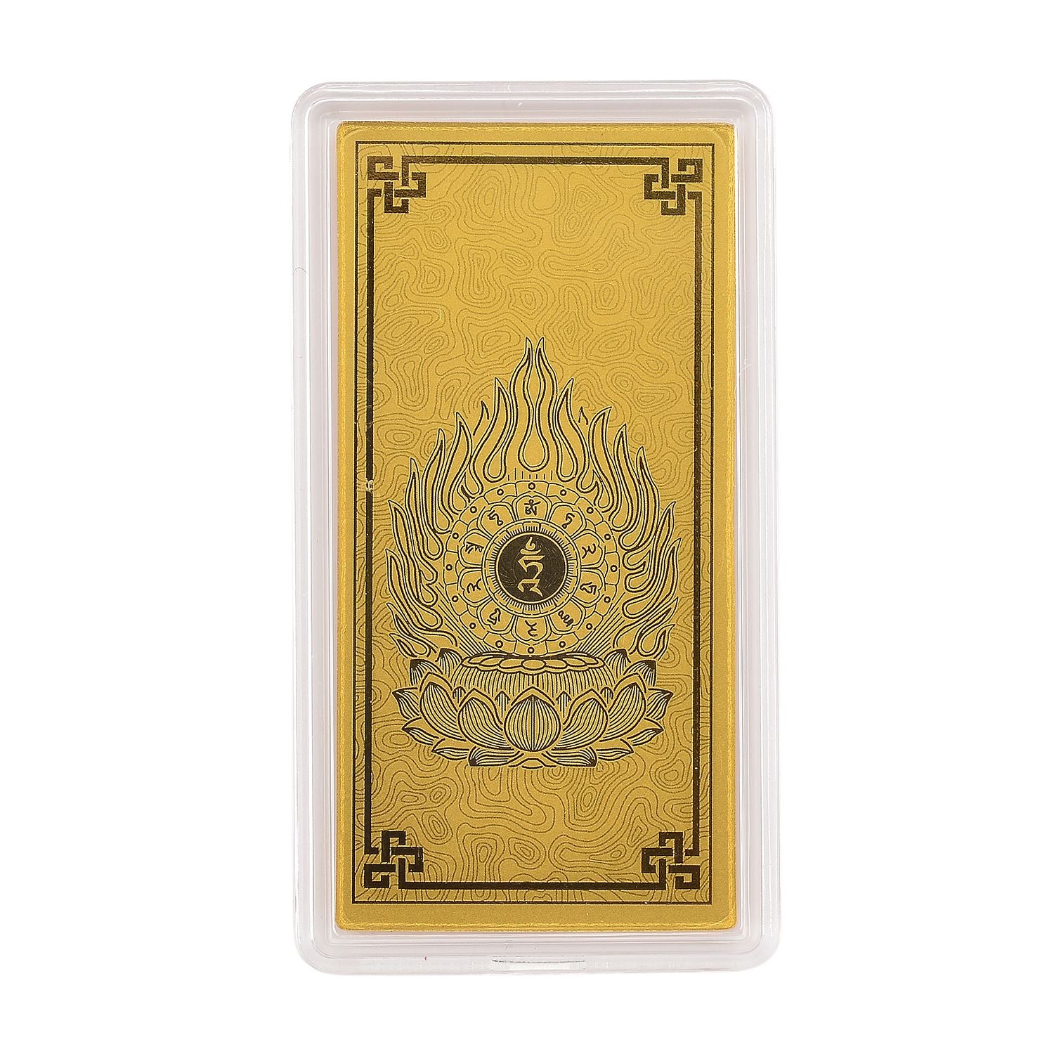 Ein Hauch von Luxus- 999er Goldplatte Muster der sieben Chakren, 100mg