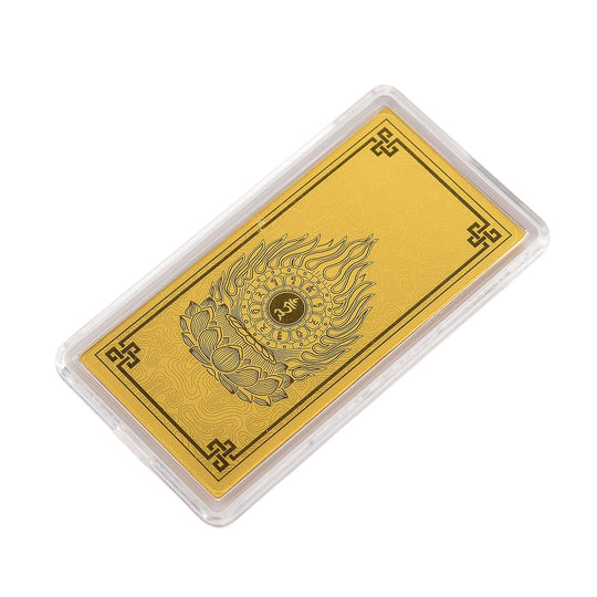 Ein Hauch von Luxus- 999er Goldplatte Muster der sieben Chakren, 100mg