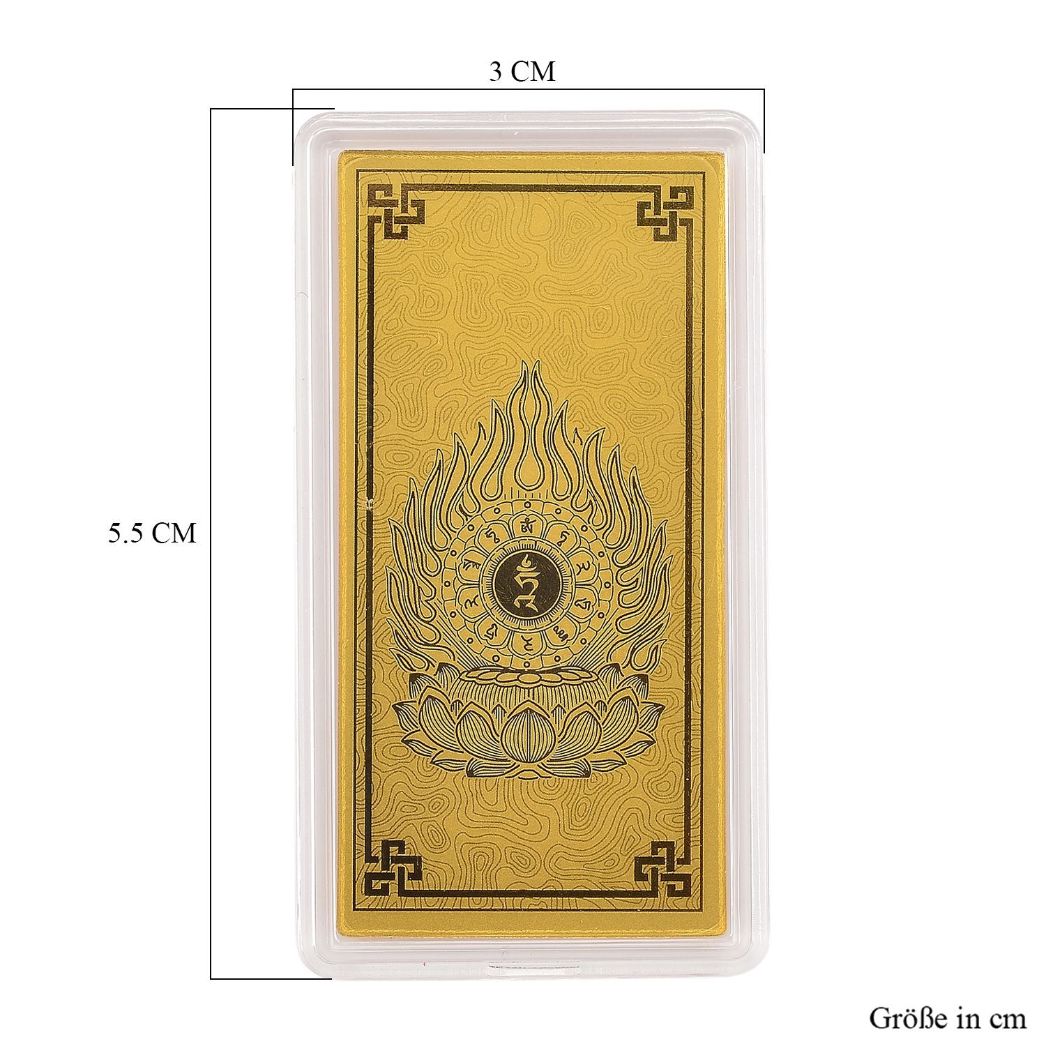 Ein Hauch von Luxus- 999er Goldplatte Muster der sieben Chakren, 100mg