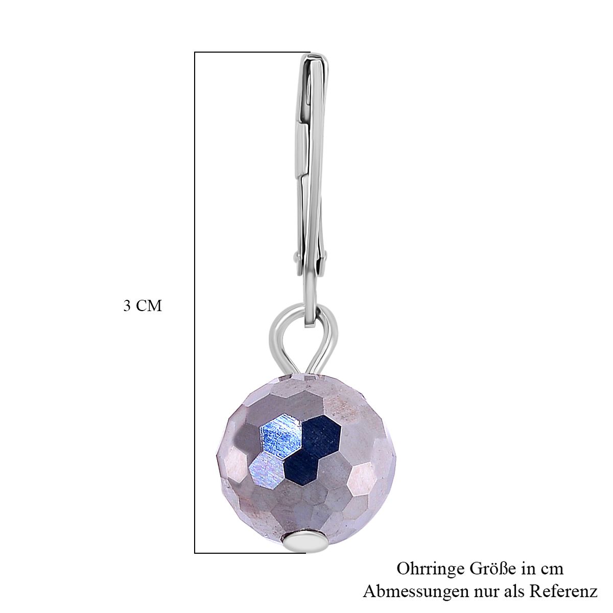 Terahertz Ohrringe Reiner Edelstahl ca. 10.00 ct