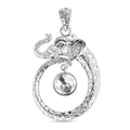 Royal Bali - Moissanit Elefant Anhänger 925 Silber ca. 0.83 ct