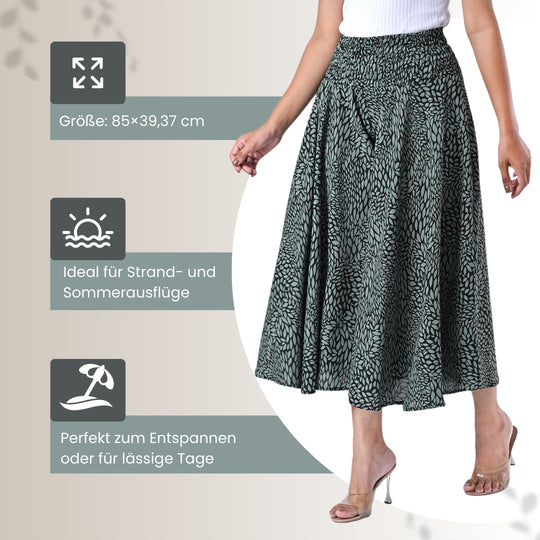 Weit geschnittene Freizeithose, Smockbund, ca. 85 x 39 cm, Weiß und Rot