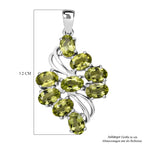 Natürlicher Peridot Anhänger, 925 Silber rhodiniert, ca. 4.48 ct