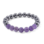 Terahertz, Afrikanischer Amethyst Armband Flexibel ca. 140,00 ct.