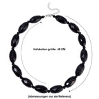 SEHR SELTEN - Shungit Halskette ca. 45cm + 5cm extender, 925 Silber rhodiniert ca. 590.00 ct