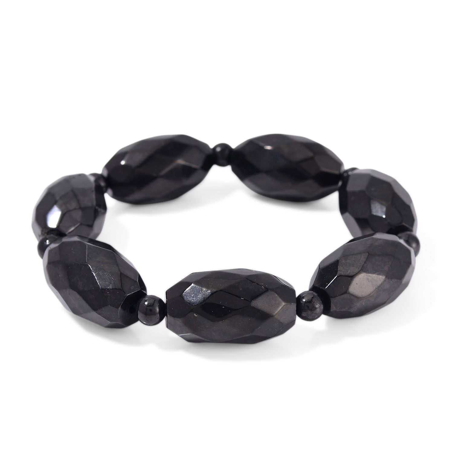 Shungit Armband, flexibel (ca. 17 - 18.5 cm), ca. 225.00 ct