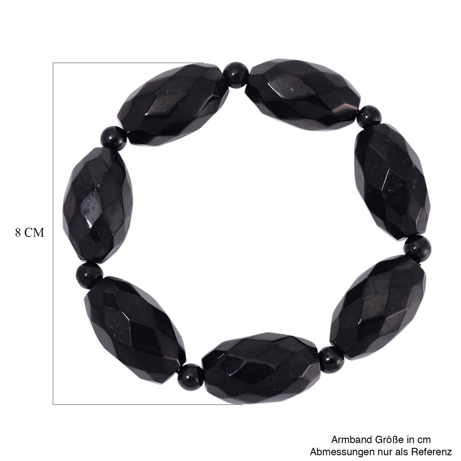 Shungit Armband, flexibel (ca. 17 - 18.5 cm), ca. 225.00 ct