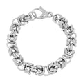 Italienisches handgefertigtes Königs-Armband, 925 Silber, 19 cm