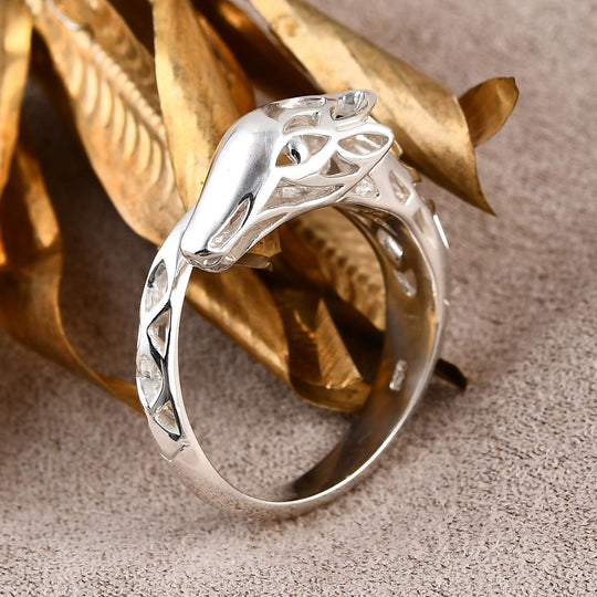 925 Silber rhodiniert Ring (Größe 17.00) ca. 5,97g