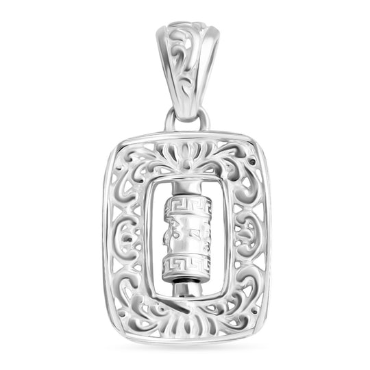 Royal Bali - 925 Silber Gebetsmühle Anhänger