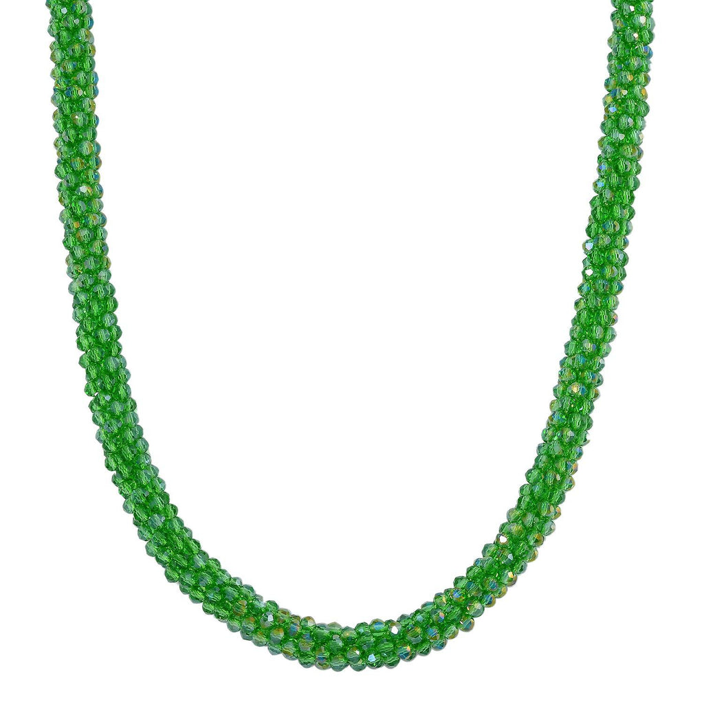 Grüner Magie Farbe Kristall Halskette ca. 50 cm+ 5 cm Extender, Standard