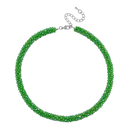 Grüner Magie Farbe Kristall Halskette ca. 50 cm+ 5 cm Extender, Standard