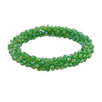 Grüne Magie Farbe Kristall Armband, flexibel (ca. 18 - 19 cm)