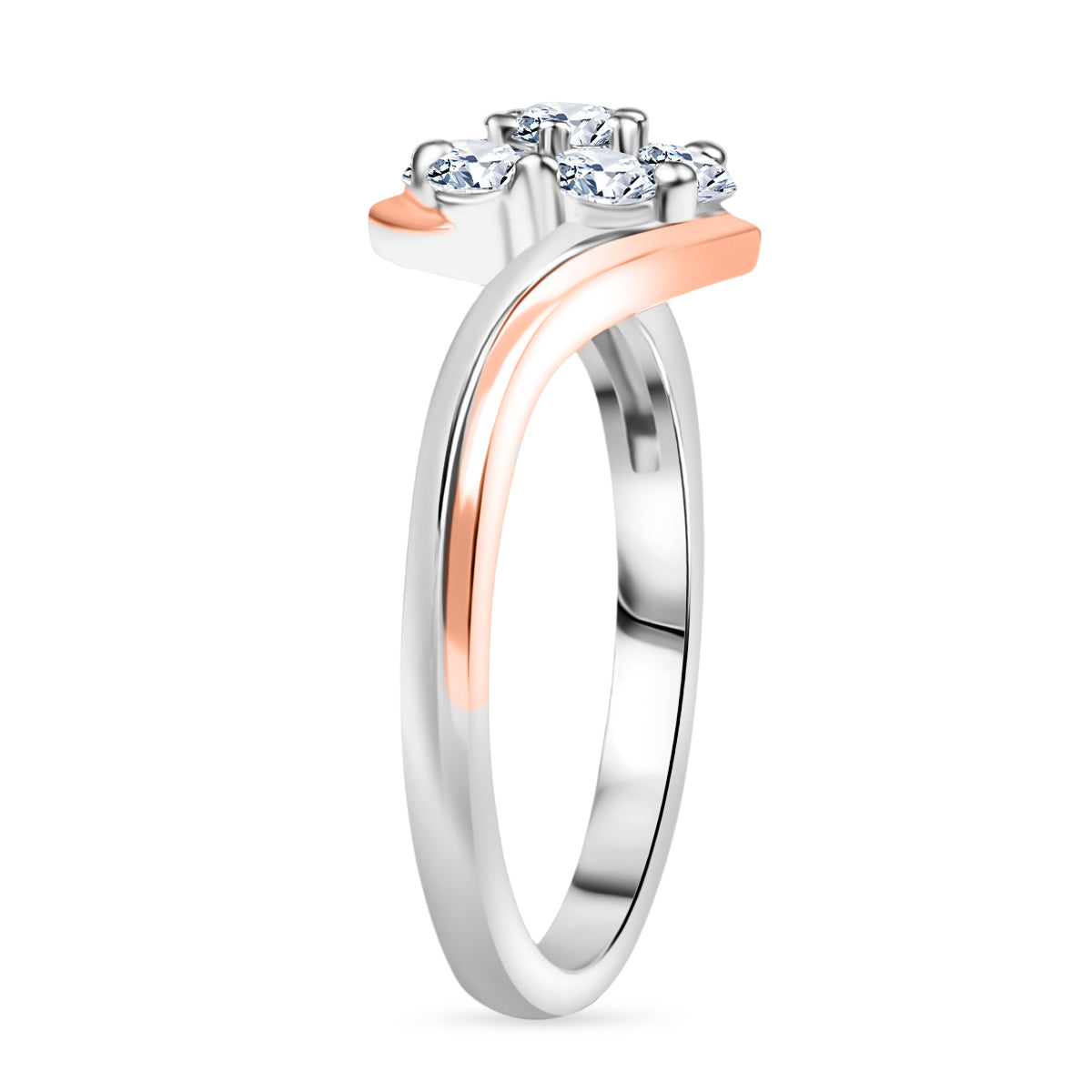 Überlagerung aus Roségold und Platin