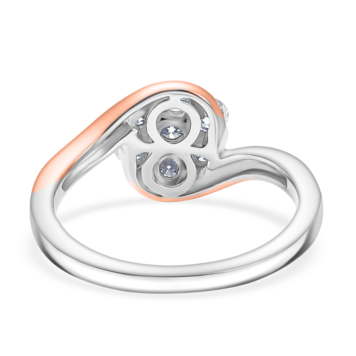 Überlagerung aus Roségold und Platin