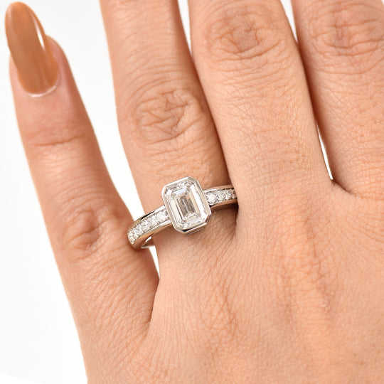 LUXURIANT DIAMOND - Lab Grown Diamant VS-EF IGI zertifiziert Ring 950 Platin (Größe 18.00)  ca. 2.00 ct